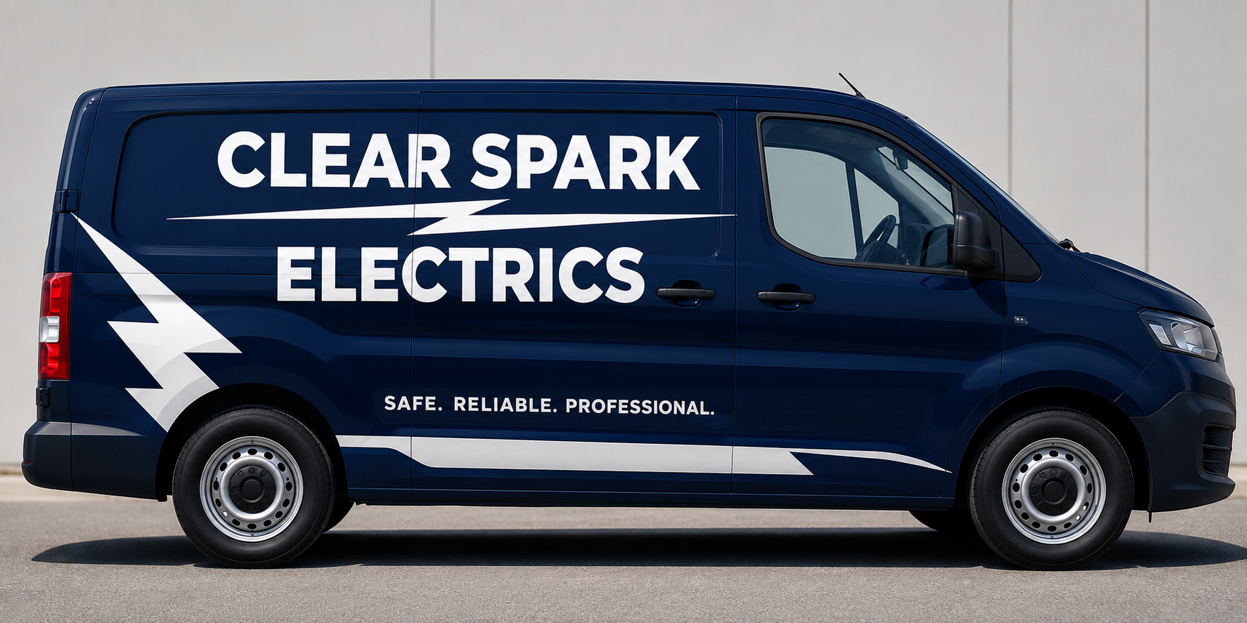 Clear Spark Electrics branded service van